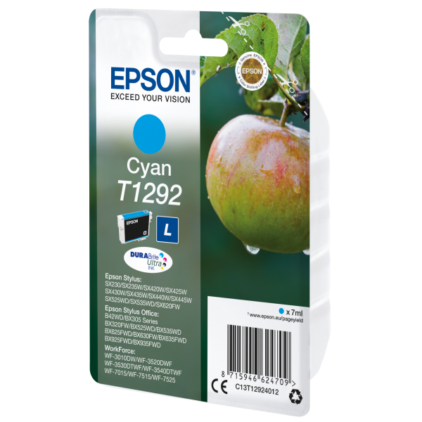 EPSON CART INK CIANO PER BX305F/320FW SX420W/425W, SERIE L MELA [C13T12924012]