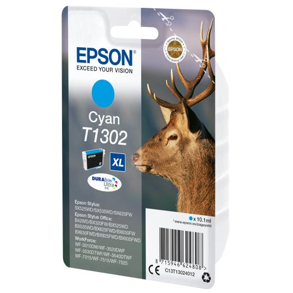 EPSON CART INK CIANO PER SO B42WD/WF PRO 7015, SERIE XL CERVO [C13T13024012]