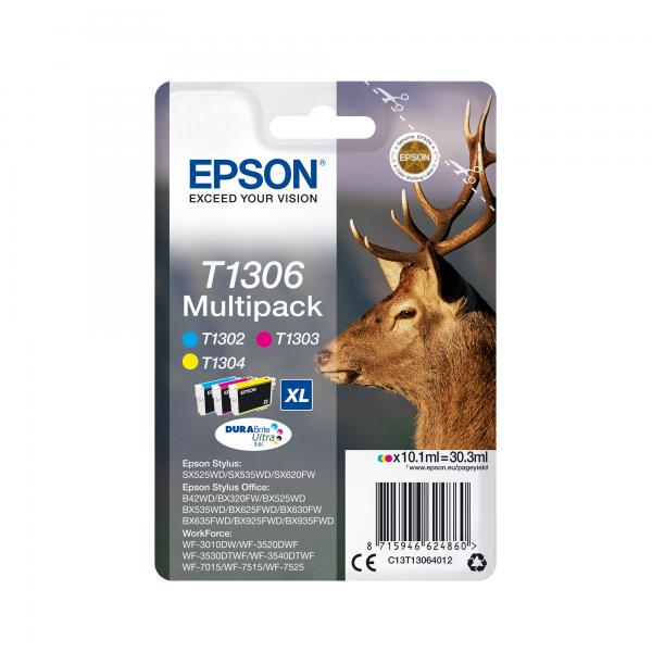 EPSON CART INK GIALLO PER B42WD/WF PRO 7015, SERIE XL CERVO [C13T13044012]