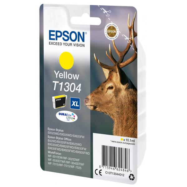 EPSON CART INK GIALLO PER B42WD/WF PRO 7015, SERIE XL CERVO [C13T13044012]