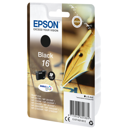 EPSON CART. INK NERO, SERIE 16 PENNA/CRUCIVERBA [C13T16214012]