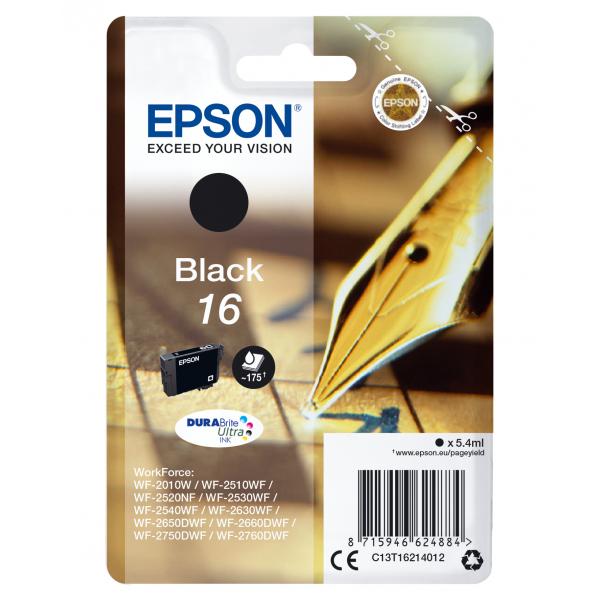 EPSON CART. INK NERO, SERIE 16 PENNA/CRUCIVERBA [C13T16214012]