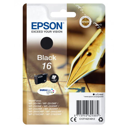 EPSON CART. INK NERO, SERIE 16 PENNA/CRUCIVERBA [C13T16214012]