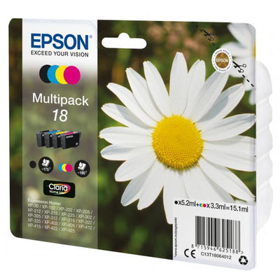 EPSON CART INK MULTIPACK PER XP-102/202/205/302/305/402 SERIE MARGHERITA [C13T18064012]