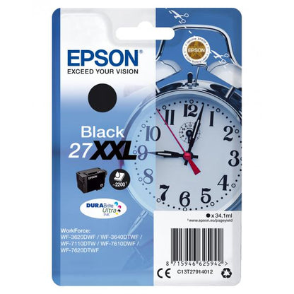 EPSON CART. INK NERO XXL PER WF-3620/3640/7110/7610/7620 SERIE SVEGLIA [C13T27914012]