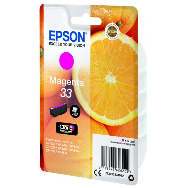 Epson Oranges Cartuccia Magenta T33 Claria Premium [C13T33434012]