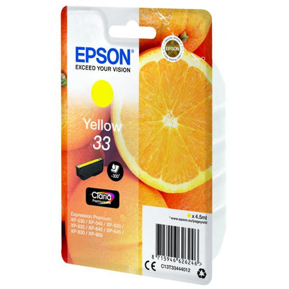 Epson Oranges Cartuccia Giallo T33 Claria Premium [C13T33444012]