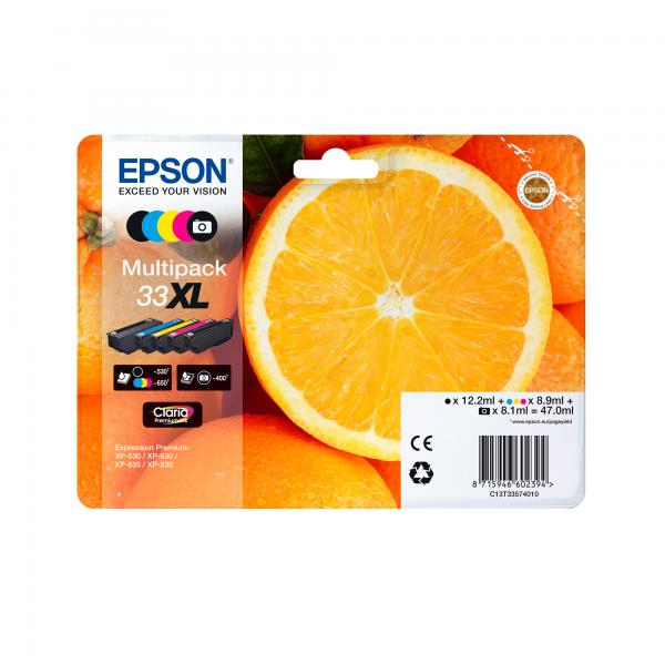 EPSON CART INK MAGENTA T33XL, SERIE ARANCIA [C13T33634012]