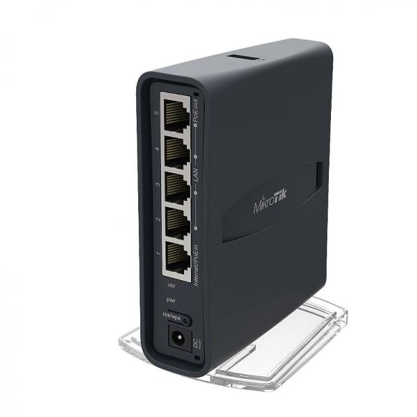MikroTik, hAP ac lite TC, hAP ac lite tower with 650MHz CPU, 64MB RAM, 5xLAN, built, in 2.4Ghz 802.11b/g/n two chain wireless [RB952Ui-5ac2nD-TC]