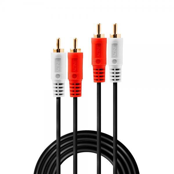LINDY CAVO AUDIO STEREO 2X RCA MASCHIO/MASCHIO, 1M [35660]