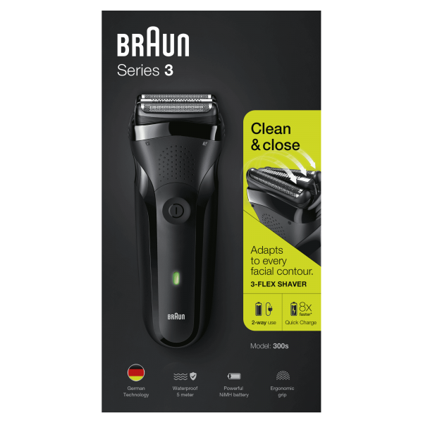 Braun Shaver Men Series 3-300s Black [S3-300S]