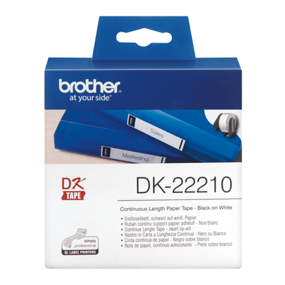 BROTHER DK-22210 NASTRO NERO TERMICO, 29MM, 30,48 METRI DI LUNGHEZZA [DK-22210]