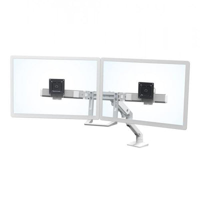 Ergotron HX Desk Dual Monitor Arm - Two Monitor Mount - Max. 32 inch screen - White [45-476-216]