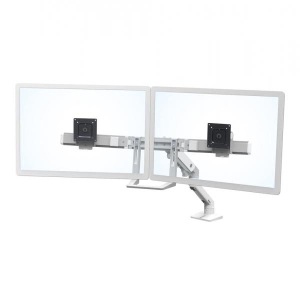 Ergotron HX Desk Dual Monitor Arm - Two Monitor Mount - Max. 32 inch screen - White [45-476-216]