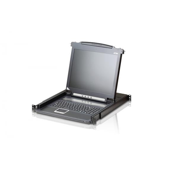 ATEN CL1000M-ATA-EG - Slideaway console 17" LCD TASTIERA INGLESE - PROMO FINO AD ESAURIMENTO SCORTE [CL1000M-ATA-EG]