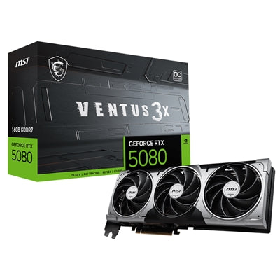 MSI VENTUS GeForce RTX5080 16G 3X OC NVIDIA GeForce RTX 5080 16 GB GDDR7 [G5080-16V3C]
