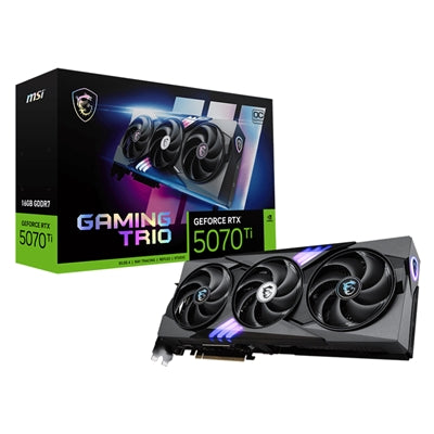 SVGA MSI GeForce RTX 5070 Ti 16G GAMING TRIO OC nVidia PCIe5.0 16GDDR7 256bit 2580Mhz 1xHDMI 3xDP 7680x4320 2,5slot [RTX5070TI16GGTRIOOC]