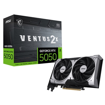 SVGA MSI GeForce RTX 5050 8G VENTUS 2X OC nVidia PcIe5.0 8GDDR6 128bit 2617Mhz 1xHDMI 3xDP 2slot [912-V538-002]