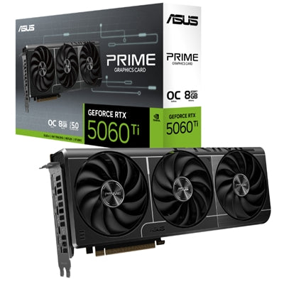SVGA ASUS PRIME-RTX5060TI-O8G nVidia 8GBDDR7 128bit 2647Mhz-o.c. PCIe5.0 1xHDMI 3xDP 7680x4320 2,5slot 90YV0MP0-M0NA00 [90YV0MP0-M0NA00]