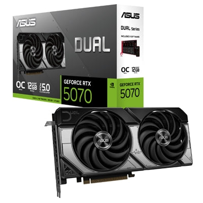 SVGA ASUS DUAL-RTX5070-O12G nVidia 12GBDDR7 192bit 2572Mhz-o.c. PCIe5.0 1xHDMI 3xDP 7680x4320 2,5slot 90YV0M17-M0NA00 [90YV0M17-M0NA00]