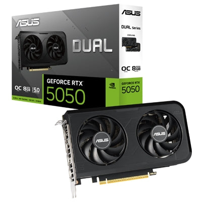SVGA ASUS DUAL-RTX5050-O8G nVidia 8GBDDR6 128bit 2677Mhz-o.c. PCIe5.0 1xHDMI 3xDP 7680x4320 2,5slot 90YV0N72-M0NA00 [90YV0N72-M0NA00]