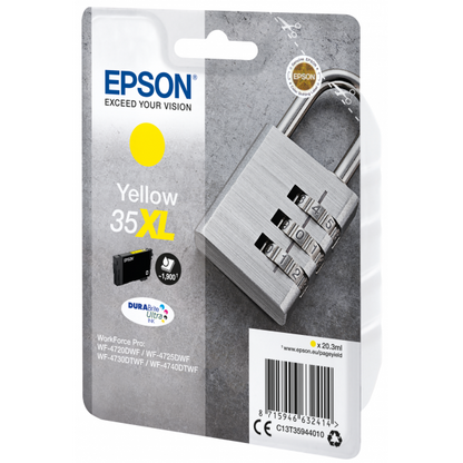 Epson Padlock Singlepack Yellow 35XL DURABrite Ultra Ink [C13T35944010] - ITPartners