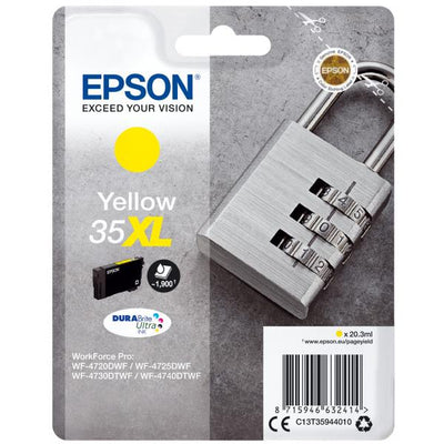 Epson Padlock Singlepack Yellow 35XL DURABrite Ultra Ink [C13T35944010] - ITPartners