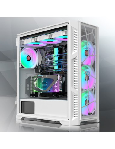 RAIJINTEK CASE M.TOWER PONOS ULTRA WHITE TG4 ARGB FAN*4 TYPE C USB3.0 [0R20B00227]