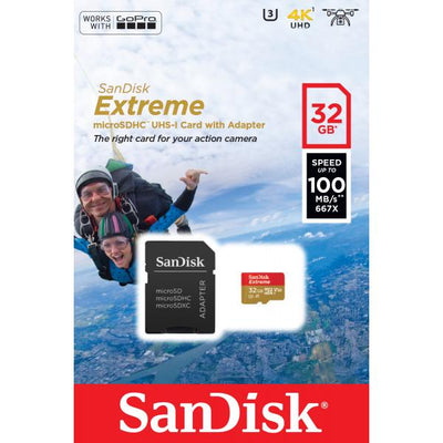 SanDisk Extreme 32 GB MicroSDHC UHS-I Classe 10 [SDSQXAF-032G-GN6AA]