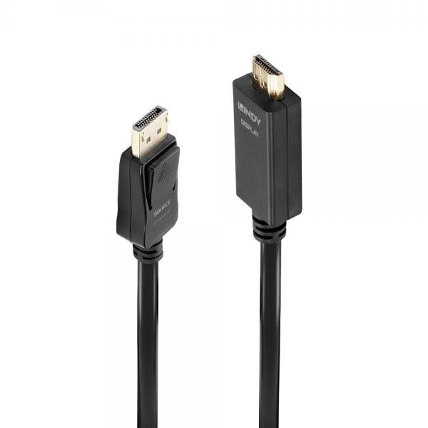 LINDY No. 36921 - Cavo adattatore da Display Port a HDMI 4K30Hz, 1m [LIN-36921]