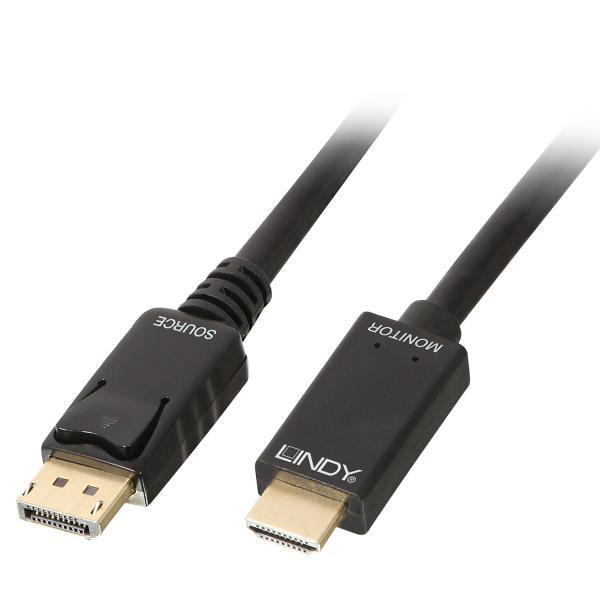 LINDY No. 36923 - Cavo adattatore da Display Port a HDMI 4K30Hz, 3m [LIN-36923]