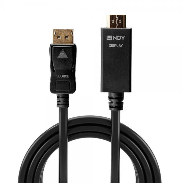 LINDY No. 36922 - Cavo adattatore da Display Port a HDMI 4K30Hz, 2m [LIN-36922]