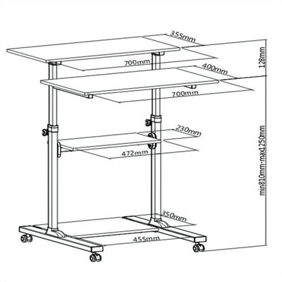 ROLINE PC-STANDING WORKSTATION, NERO/GRIGIO [17.02.1547]