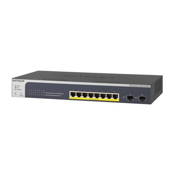 NETGEAR GS510TPP Gestito L2/L3/L4 Gigabit Ethernet (10/100/1000) Supporto Power over Ethernet (PoE) Nero [GS510TPP-100EUS] - ITPartners