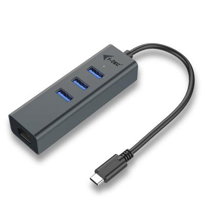 I-TEC CAVO USB-C METAL HUB 3 PORT+GIGABIT ETHERNET ADAPTER [C31METALG3HUB]