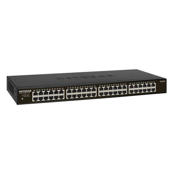 NETGEAR SWITCH 48 PORTE GIGABIT DESKTOP UNMANAGED CASE METALLICO RACK MOUNTABLE [GS348-100EUS_I]