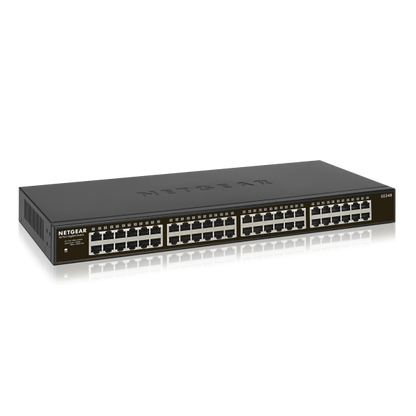 NETGEAR SWITCH 48 PORTE GIGABIT DESKTOP UNMANAGED CASE METALLICO RACK MOUNTABLE [GS348-100EUS_I]