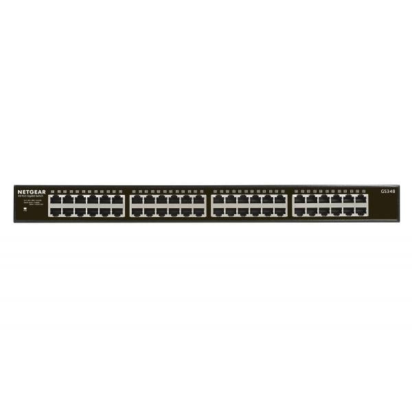 NETGEAR SWITCH 48 PORTE GIGABIT DESKTOP UNMANAGED CASE METALLICO RACK MOUNTABLE [GS348-100EUS_I]