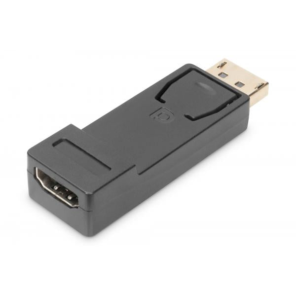 Digitus DisplayPort adapter - DP - HDMI type A M/F - w/interlock - DP 1.1a - Full HD - Black [DB-340602-000-S]