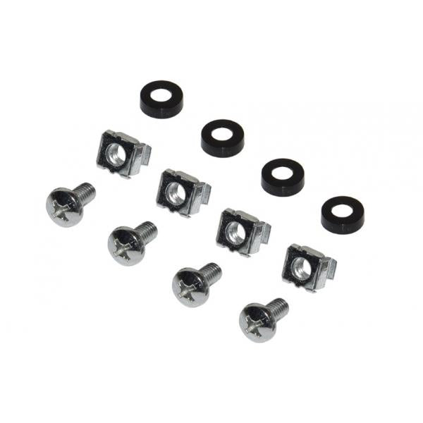 KIT 50 VITI, DADI E RONDELLE PER INSTALLAZIONI SU ARMADI RACK 19" COLORE ZINCO [LKKIT50VZ]