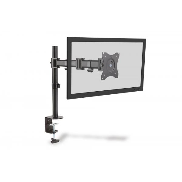 Digitus Single Monitor Desk Clamp Mount - 15-27inch - Max Weight 8 kg - VESA Max 100 x 100 - Black [DA-90361]