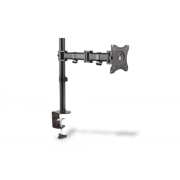 Digitus Single Monitor Desk Clamp Mount - 15-27inch - Max Weight 8 kg - VESA Max 100 x 100 - Black [DA-90361]