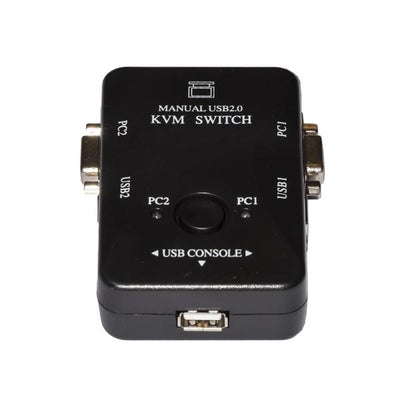 LINK Switch Kvm Manuale Per 2 Pc Usb/Vga Con 1 Mouse, 1 Tastiera Usb E 1 Monitor Vga Con Cavi Inclusi [LKKWM2]