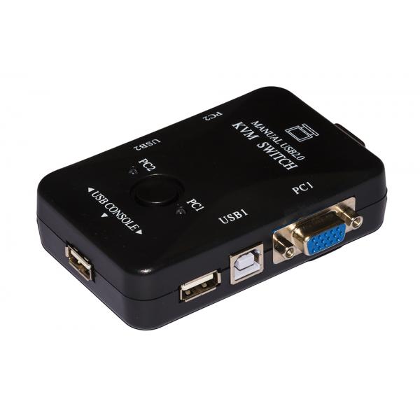 LINK Switch Kvm Manuale Per 2 Pc Usb/Vga Con 1 Mouse, 1 Tastiera Usb E 1 Monitor Vga Con Cavi Inclusi [LKKWM2]