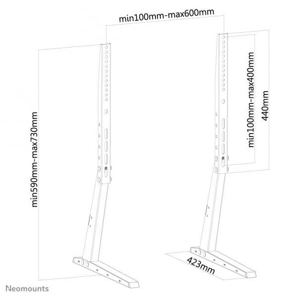 Neomounts FPMA-D1240BLACK Supporto per monitor 37-70" [FPMA-D1240BLACK]