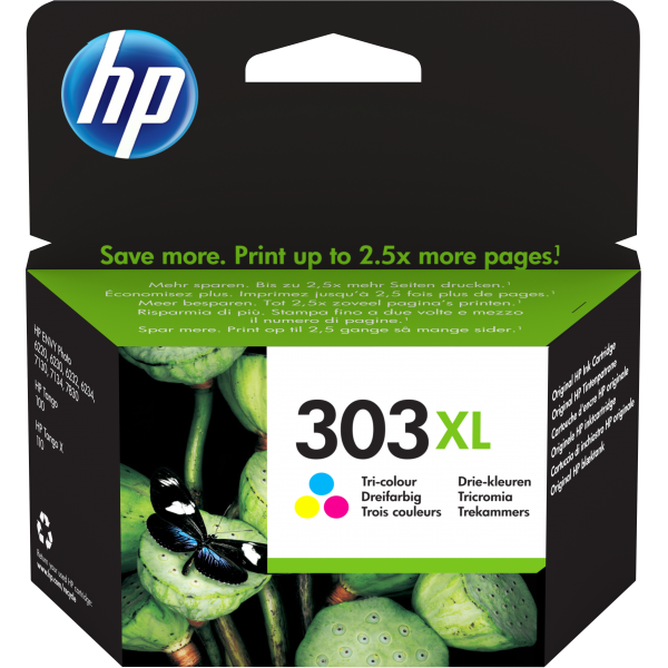 HP CART. INK MULTICOLOR N. 303XL (CIANO, MAGENTA, GIALLO) [T6N03AE]