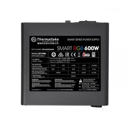 Thermaltake Smart RGB alimentatore per computer 600 W 20+4 pin ATX ATX Nero [PS-SPR-0600NHSAWE-1] - ITPartners