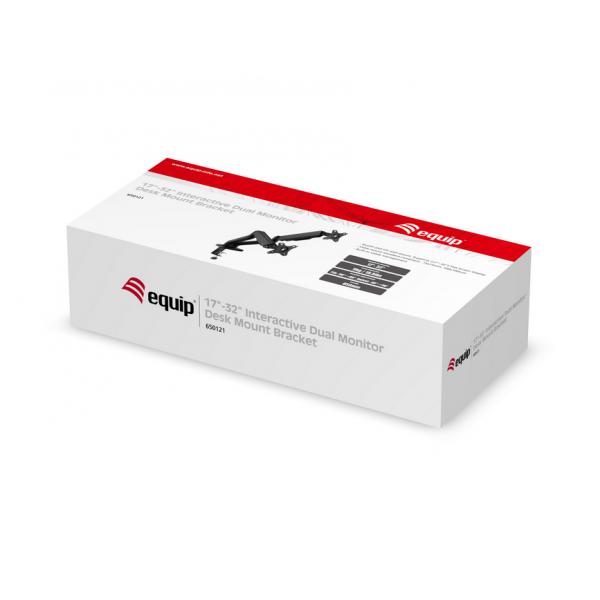 Equip 17 inch - 32 inch Interactive Desk Mount Dual Monitor Bracket [650121]