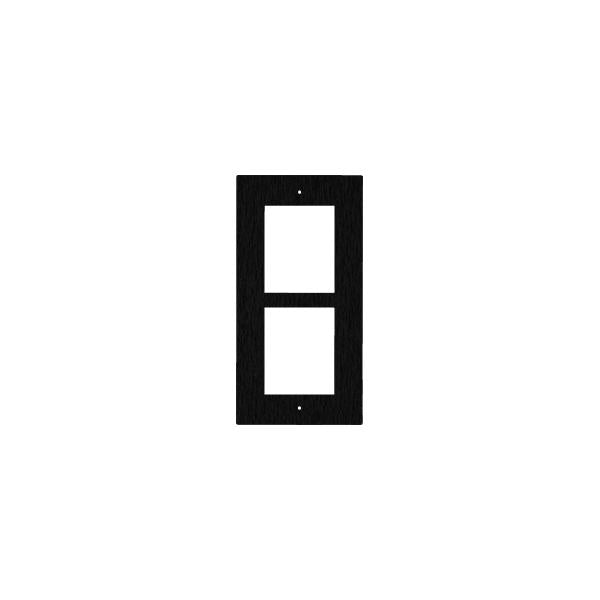 2N flush installation frame for 2 modules - black (must be together with 9155015) [9155012B]