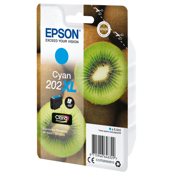 EPSON CART INK CIANO 202XL KIWI CONF SINGOLA AD ALTA CAPACITA [C13T02H24010]